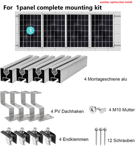 SceneX <span class=keywords><strong>solaire</strong></span> aluminium anodisé <span class=keywords><strong>solaire</strong></span> crochet Rail <span class=keywords><strong>panneau</strong></span> pinces toit support de montage système <span class=keywords><strong>Kit</strong></span> 1-4 pièces panneaux solaires kits de <span class=keywords><strong>fixation</strong></span> - Product Image 6
