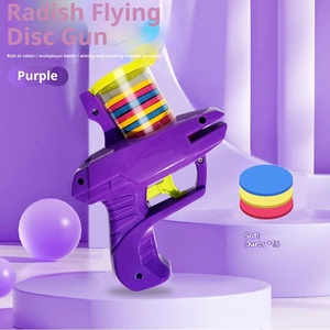 Pistola de platillo volador de rábano clásico, proyectil de seguridad para exteriores para padres e hijos, pistola de rábano de plástico para interiores/exteriores - Product Image 6