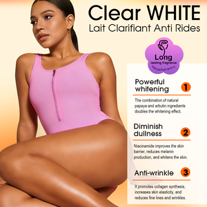 <span class=keywords><strong>Lotion</strong></span> Corporelle Hydratante et Éclaircissante Personnalisée de Haute Qualité à la Papaye et Carotte Bio 440ml – Réduit le Teint Terne et Illumine le Teint - Product Image 2