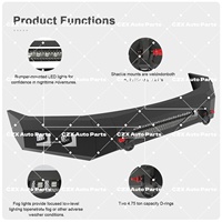 Pare-chocs avant en acier robuste CZX pour F150 2021-2023, avec feux LED, revêtement noir, crochet de remorquage compatible avec le treuil