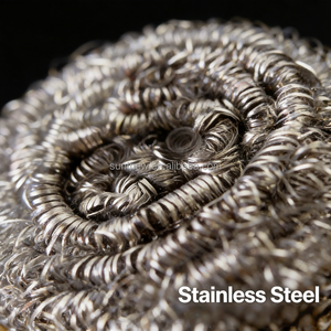 Estropajo de Cocina Plano o en Espiral de Acero Inoxidable de Calidad Comercial, Resistente y Sostenible, Directo de Fábrica - Product Image 4