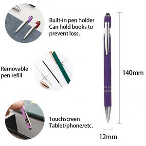 Stylo bille 2-en-1 style sport en métal, logo personnalisé, direct usine, pointe de 1,0 mm, pour stylet tactile, cadeaux personnalisés - Product Image 4
