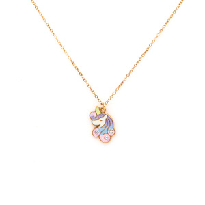 Nouveau <span class=keywords><strong>collier</strong></span> pour enfants <span class=keywords><strong>en</strong></span> acier inoxydable brillant à double cœur, sans nickel - Product Image 3
