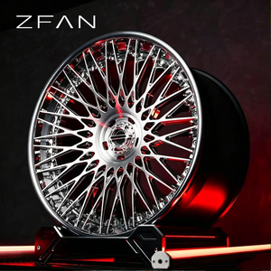 Rines ZFAN de 15-26 Pulgadas, 5x114.3 5x120, de Aluminio Forjado, Diseño Cóncavo Cromado, Alto Rendimiento, Compatibles con Modelos de Audi, <span class=keywords><strong>Ferrari</strong></span>, BMW, Tesla y Camionetas - Product Image 3