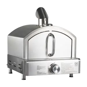 Oven Pizza Gas Pemanggang Pizza Barbekyu, Oven Gas Stainless Steel