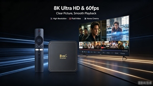 TV98 PRO 4K Ultra HD <span class=keywords><strong>Amlogic</strong></span> <span class=keywords><strong>S905D</strong></span> Android 10/11 Smart TV Box con WiFi de 2.4GHz para Reproductor Multimedia con Control Remoto por Voz - Product Image 5