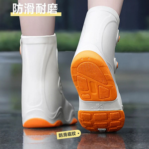 Silicone Rain Boot Covers With Snap Closure Abrasion Resistant Waterproof For Adults And Students M37-38 - Product Image 4