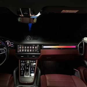 Lumières d'ambiance en cristal de luxe et caches de haut-parleurs LED Grilles de haut-parleurs multicolores pour Porsche Cayenne 2018-2023 - Product Image 5