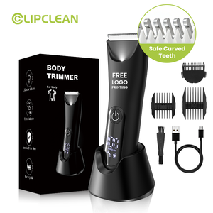 Recortadora de Vello Corporal Impermeable y Silenciosa para Hombre, Recortadora de Bolas para la Ingle y el Vello Púbico, Cuchilla de Cerámica Reemplazable, Afeitadora Eléctrica - Product Image 1