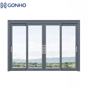 Gonho cửa trượt mới nhất chính thiết kế cửa kính đôi tiết kiệm năng lượng lớn cửa trượt tự động - Product Image 4