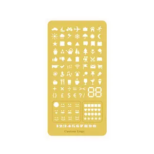 美丽的功能黄铜子弹日记模板金属布局图标模板