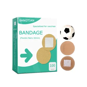 Médico de primeiros socorros Bandagem Personalizado Bonito Logotipo Impermeável Ponto Estéril Band-Aid Round 22mm fita redonda Band-Aid