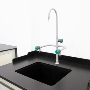Adjustable Epoxy Resin Lab Workbenches White Computer Laboratory Instrument Tables With Power For Hospital And School Use - Product Image 4