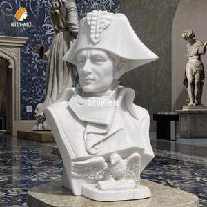 Statue <span class=keywords><strong>de</strong></span> <span class=keywords><strong>buste</strong></span> Mapoleon en marbre blanc classique au design personnalisé à vendre - Product Image 1