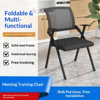 Mesa de entrenamiento plegable de madera, móvil, extensible, larga, para oficina, clases de tutoría, con ruedas, combinación con silla de conferencia