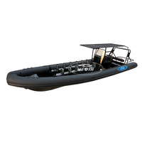 Bateau semi-rigide de luxe Haide CE 32 pieds DL960, bateau à rames en aluminium soudé, skiff individuel, avec auvent de plage, pour la pêche