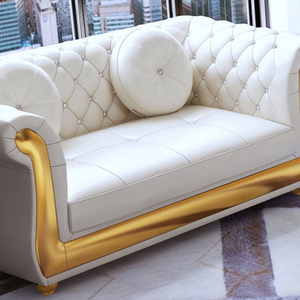 Mobilier sectionnel de salon inclinable au design luxueux en forme de L canapé moderne en cuir ou en tissu importé pour la maison et les loisirs - Product Image 2