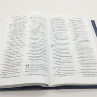 Feuille chaude estampage en cuir PU couverture de la Sainte Bible reliure parfaite langue anglaise fantaisie Offset carton couverture rigide en relief