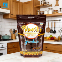 Sac d'emballage pour pâtisserie imprimé sur mesure, qualité alimentaire, transparent, avec fermeture éclair, type stand-up