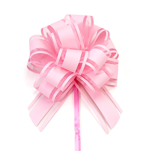 Hot bán 4 inch <span class=keywords><strong>PP</strong></span> kéo Ribbon cung cho gói hộp hoặc trang trí hoa X-Mas Đảng Organza satin đầy màu sắc kéo Bow - Product Image 2