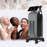 Épilation KM 755nm 3 Wave 810nm 808 nm Épilation au laser à diode 4 vagues Machine en titane avec sonde de soulagement de la douleur de physiothérapie