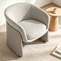 Chaise d'appoint de loisirs rembourrée avec cadre en contreplaqué moulé et petites roulettes, idéale pour salon et hôtel - Meilleures ventes