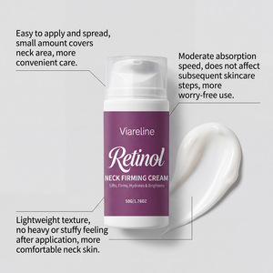 Crème quotidienne pour le soin du cou au rétinol, crème hydratante douce et nourrissante pour l'entretien de la peau du cou - Product Image 3