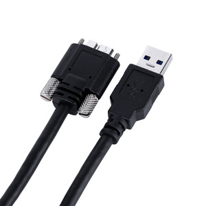 Cable de datos Lung Kay Usb 3.0 Am a Micro B con fijación por tornillo, negro, 3a, carga rápida, chapado en níquel - Product Image 5