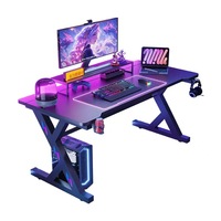 Bureau de Gaming Robotique Moderne en Fibre de Carbone pour E-Sports, Table d'Ordinateur pour Étude et Écriture, Assemblage DIY, Mobilier Commercial et de Bureau à Domicile