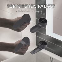Poignée de robinet moderne en alliage de zinc pour usage hôtelier, installation facile, bec droit, garantie de 2 ans