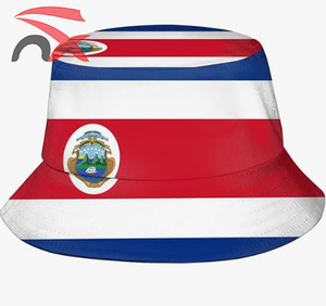 Promotional Polyester Design Caps Full Printing Hats Gift Costa Rica Bucket Hat for Fishing
