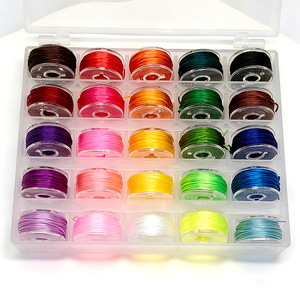 25 Color Boxed Flat Elastic <b>Thread</b> 0.8mm 6m Per Roll For Bracelet Making Spandex <b>Beading</b> Jewelry Findings - Product Image 4