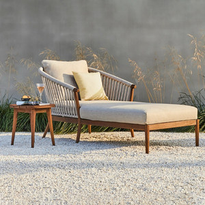 Sofá <span class=keywords><strong>de</strong></span> Exterior, Sillón para Patio, Jardín, Villa, <span class=keywords><strong>Terraza</strong></span>, Balcón, Impermeable, Muebles Sencillos <span class=keywords><strong>de</strong></span> <span class=keywords><strong>Madera</strong></span> Maciza - Product Image 4