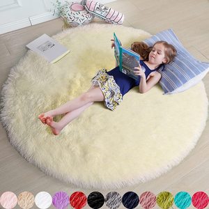 Maison enfants forme ronde beige <span class=keywords><strong>blanc</strong></span> doux soyeux luxe moderne grande grande chambre salon zone peluche shaggy moelleux <span class=keywords><strong>tapis</strong></span> <span class=keywords><strong>tapis</strong></span> - Product Image 5
