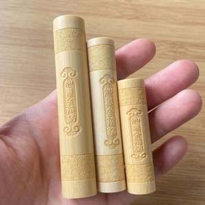 ด้ามจับเจลสีทองสำหรับผู้หญิงและผู้ชายด้ามจับไม้ไผ่แข็งแกะสลักไม้ไผ่ - Product Image 2