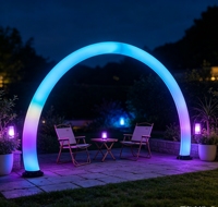Arche lumineuse LED étanche, tunnel lumineux, effet arc-en-ciel multicolore, télécommande, indice de protection IP65, pour extérieur, Halloween