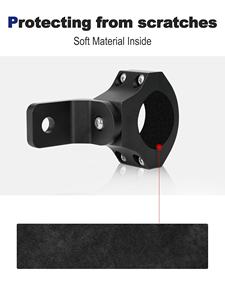 Soporte de barra de luz y látigo UTV de aluminio resistente con ajuste de 360 °. Esta abrazadera de montaje se adapta a Polaris RZR, <span class=keywords><strong>Can</strong></span> <span class=keywords><strong>Am</strong></span>, Jeep - Product Image 4