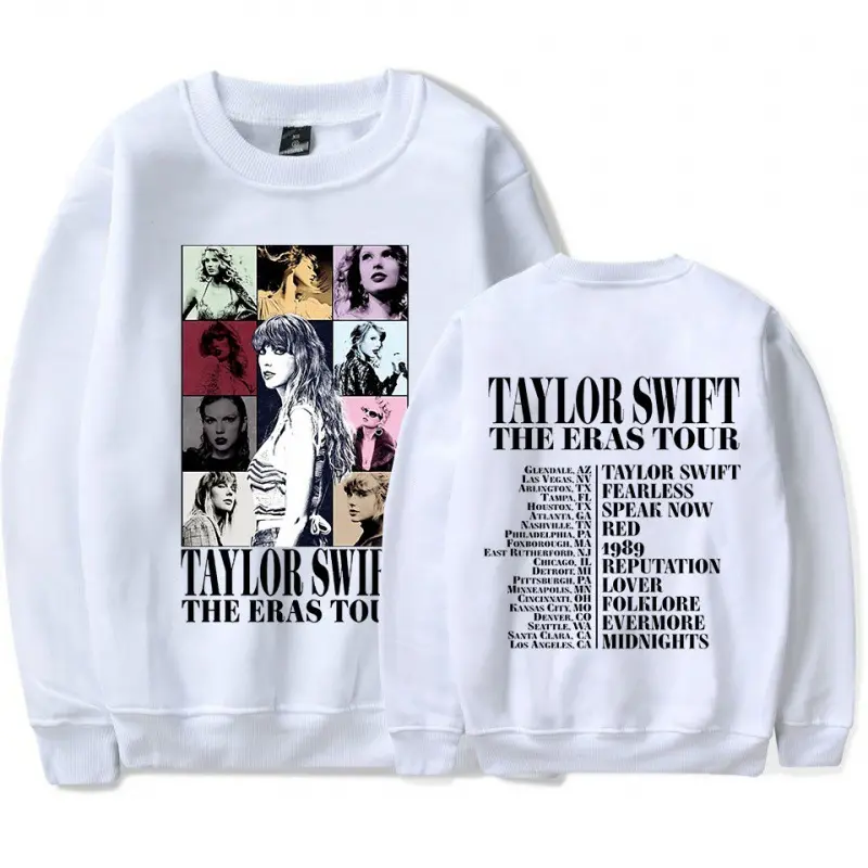 Newest Personalized Design Taylor The Eras Tour World 2024 Tour Crewneck Long Sleeve Breathable Men Women Sweatshirt