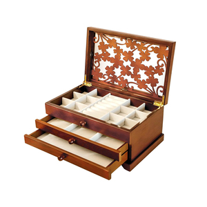 Dây Chuyền Bông Tai Nhẫn 3 Lớp Hộp Đồ Trang Sức Cho Phụ Nữ Đồ Trang Sức Bằng Gỗ Chủ Tổ Chức Hộp - Product Image 1