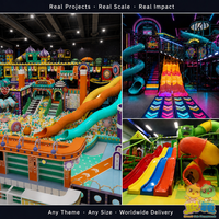 Equipo de Juego Interior con Temática de Robots, Tobogán, Trampolín, Piscina de Pelotas, Centro de Actividades 3 en 1 para Niños, OEM ODM