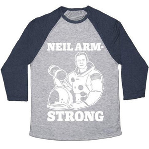 Camiseta de béisbol unisex de mezcla triple Neil Arm-Strong Lifting - Product Image 1