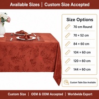 Nappe Jacquard Feuilles d'Automne en Gros, Housse de Table Imperméable de Haute Qualité pour Dîner, Fête, Thanksgiving