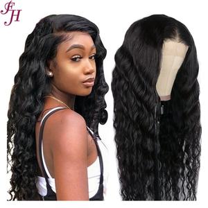 FH Prêt Stock Vison Brésilien Perruque Vendeur 12A Grade Lâche Vague Profonde 100% Humain Naturel Suisse Avant de Lacet Perruque - Product Image 1