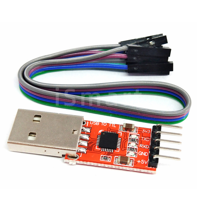 CP2102 USB 2.0 to TTL 5-Pin Serial Adapter USB to TTL Serial Converter Module for UART STC 3.3V and 5VAB13 Send DuPont Wire