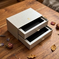 Boîte à tiroir rigide de luxe avec logo personnalisé, emballage cadeau, boîte en papier coulissante pour parfum, bijoux, bougie