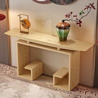 Table d'appoint moderne en bois massif écologique de qualité supérieure avec cadre métallique robuste, table longue, prix d'usine en gros, design d'intérieur