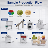 Ligne de production de savon à petite échelle haute vitesse 1000 kg/h pour le traitement du savon de lessive avec support de logo personnalisable