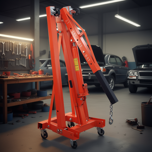 Elevador Hidráulico para Motores de 2 Toneladas, Plegable, Tipo Cherry Picker, Grúa de Taller para Reparación de Automóviles con Eslinga de Cadena - Product Image 2