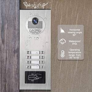Système d'interphone vidéo intelligent Anjielo, vision nocturne, écran tactile, résolution 1080P, accès par carte RFID, prise en charge de plusieurs moniteurs - Product Image 3