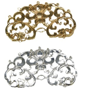 Traditional Chinese Lotus Lock Gold Plated Copper Hair Ornament For Hanfu <b>Wedding</b> Bridal Headwear DIY <b>Accessory</b> Material - Product Image 5